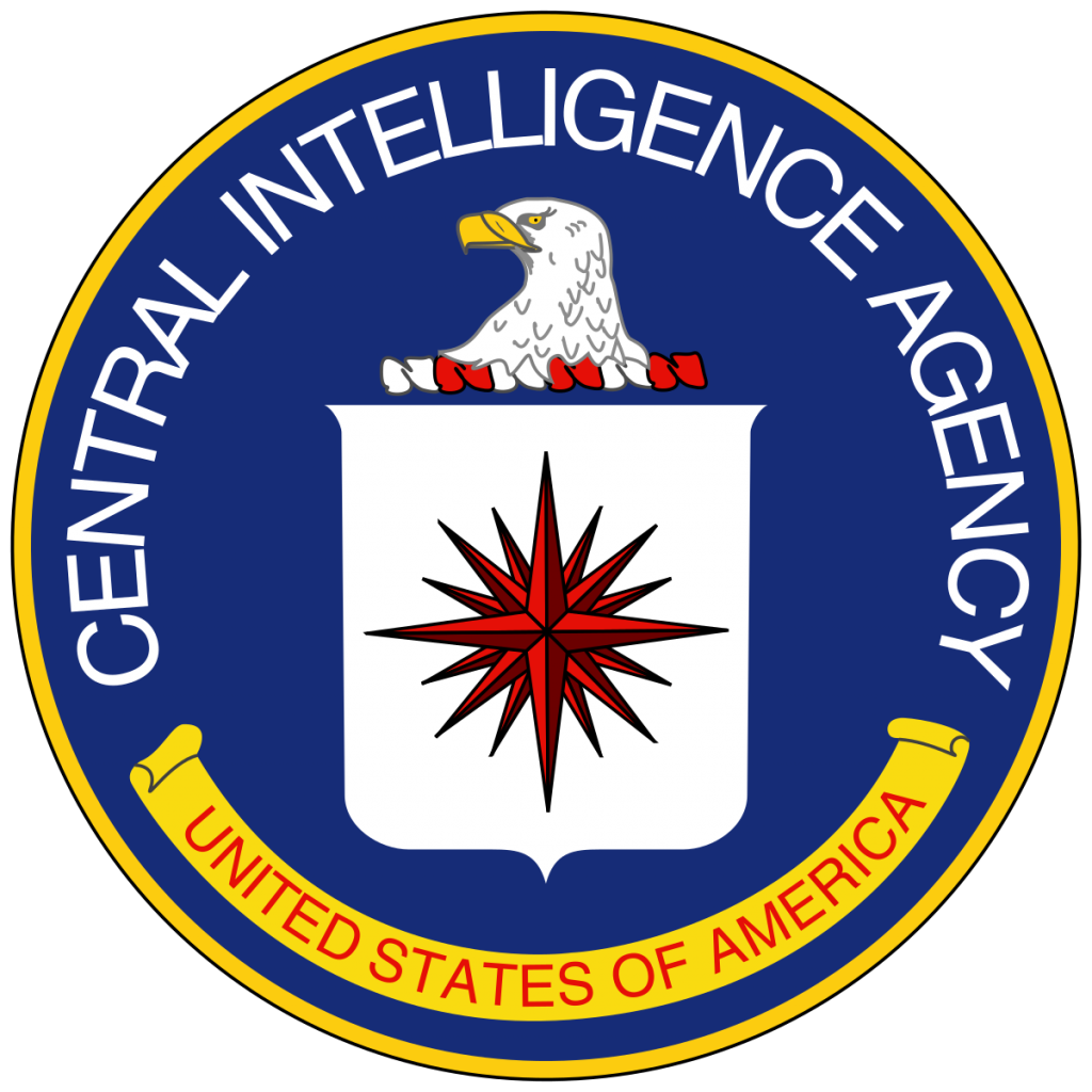 Emblem of the CIA, malicious figures in LSD history.